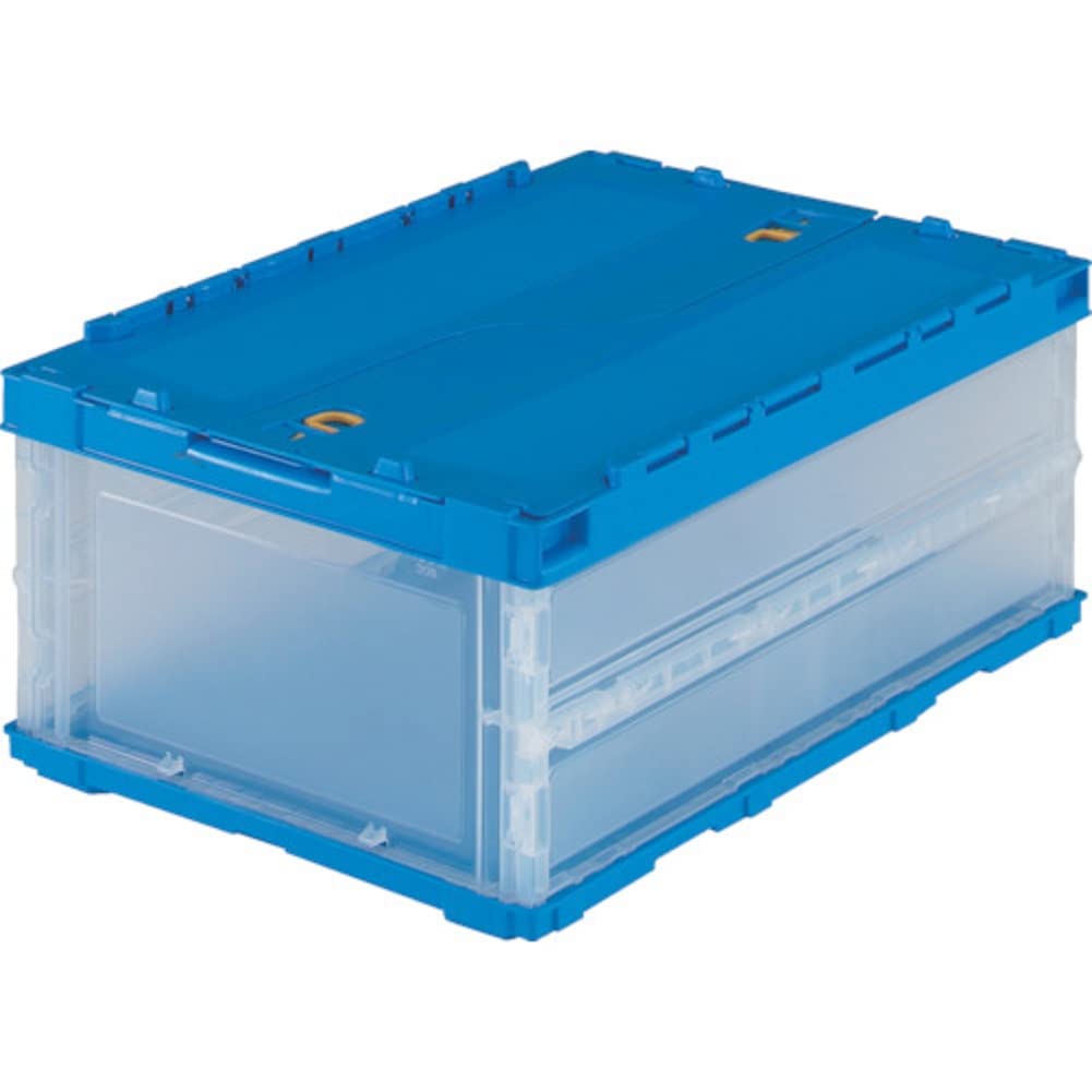 ◆商品名：TRUSCO(トラスコ) 薄型折りたたみコンテナ 30Lロックフタ付 透明 TR-C30B-TM 収納ケース 収納ボックス商品紹介●最大積載荷重:8kg ●シボ加工:6ヵ所 ●色相:4側面半