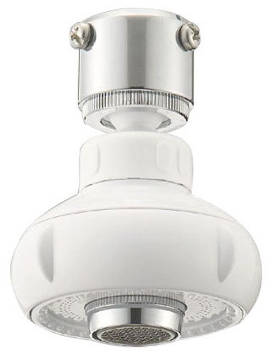 ◆商品名：SANEI キッチンシャワー 水流切替 首振り 丸吐水口径15~20mmビス止め 節水 PM253-10商品紹介-●シャワーとストレートの切り替えができ、首ふり機能付ビス止めタイプの元口付切