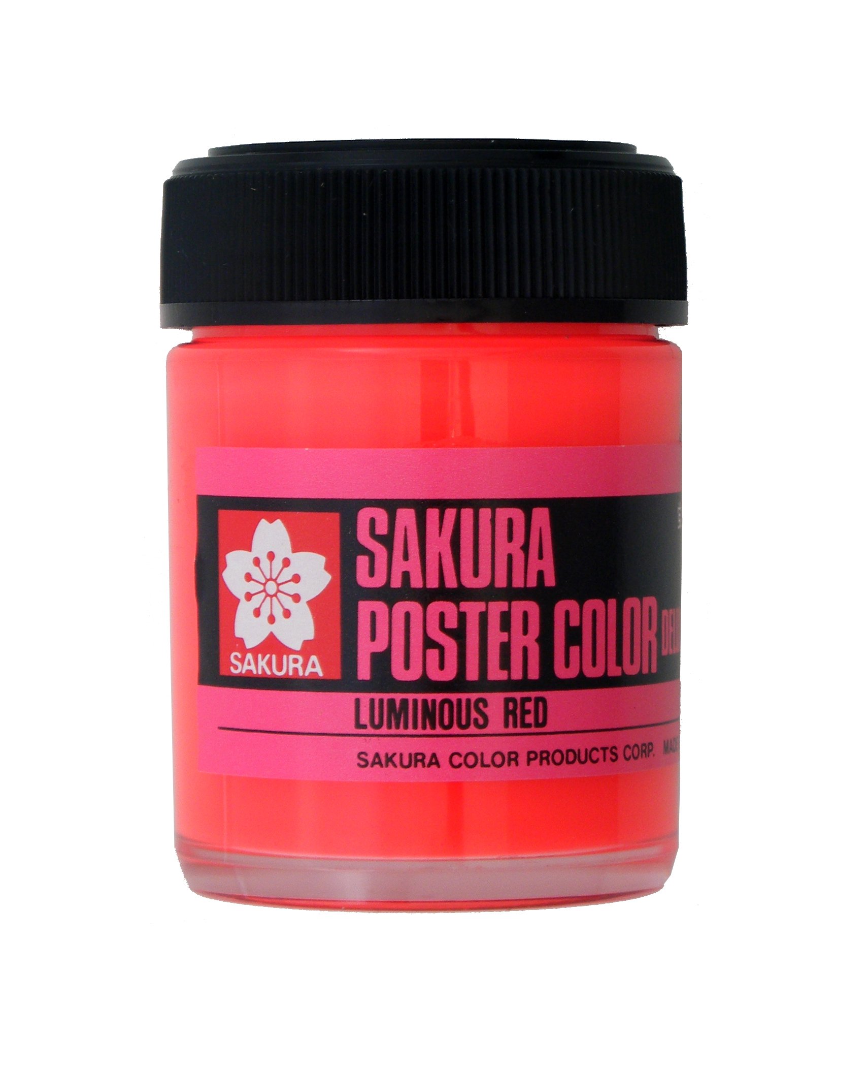 サクラクレパス 絵の具 ポスターカラーDX 45ml 蛍光レッド PWD45MLトクイロ#264