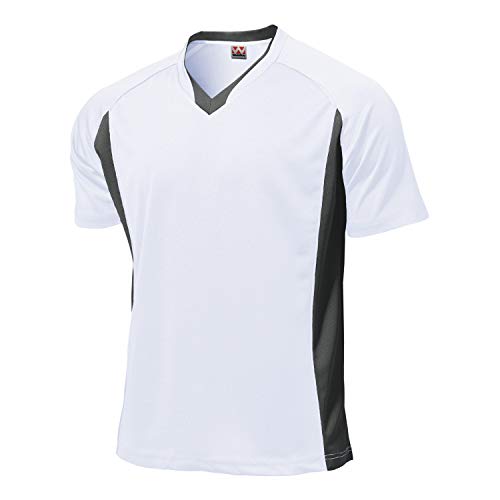 ◆商品名：wundou(ウンドウ) ベーシック サッカー シャツ P1910 ホワイト XXL 吸汗速乾 Vネック 半袖