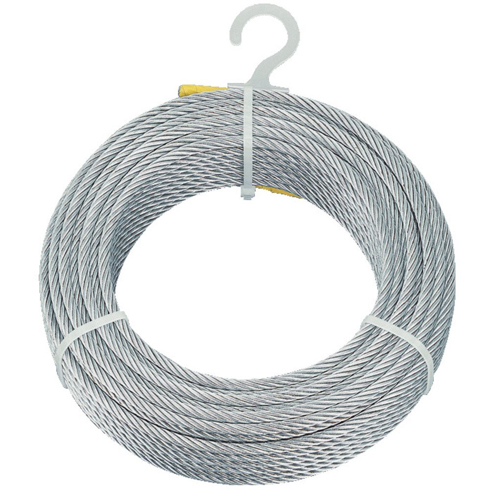 ◆商品名：TRUSCO(トラスコ) メッキ付ワイヤロープ Φ8mm×20m CWM-8S20
