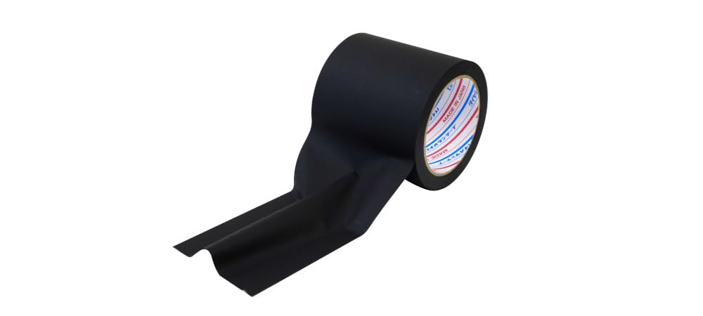 ◆商品名：ダイヤテックス パイオラン 仮設コード固定用テープ 100mm×20m CK-06-BK, 黒