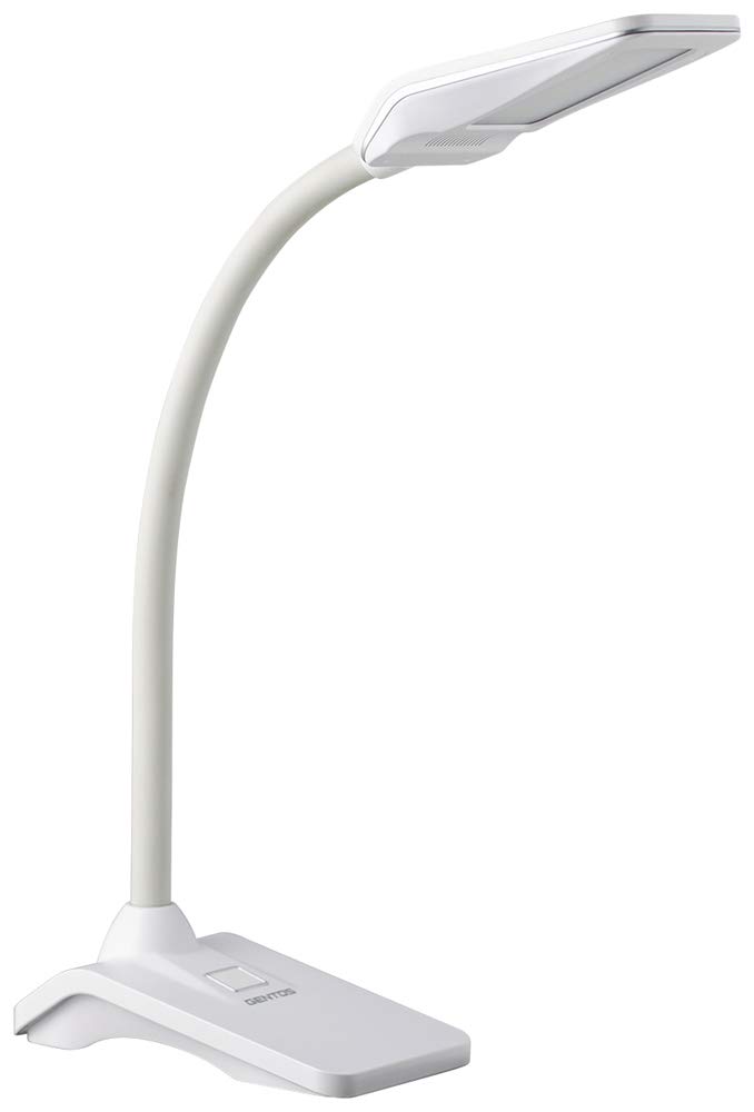 ◆商品名：ジェントス LEDデスクライト 【明るさ 440ルーメン】 ホワイト DK-R169WH3段階調光可能、眼のことを考えたデスクライト【眼のことを考えたデスクライト】 高演色(Ra95)LED