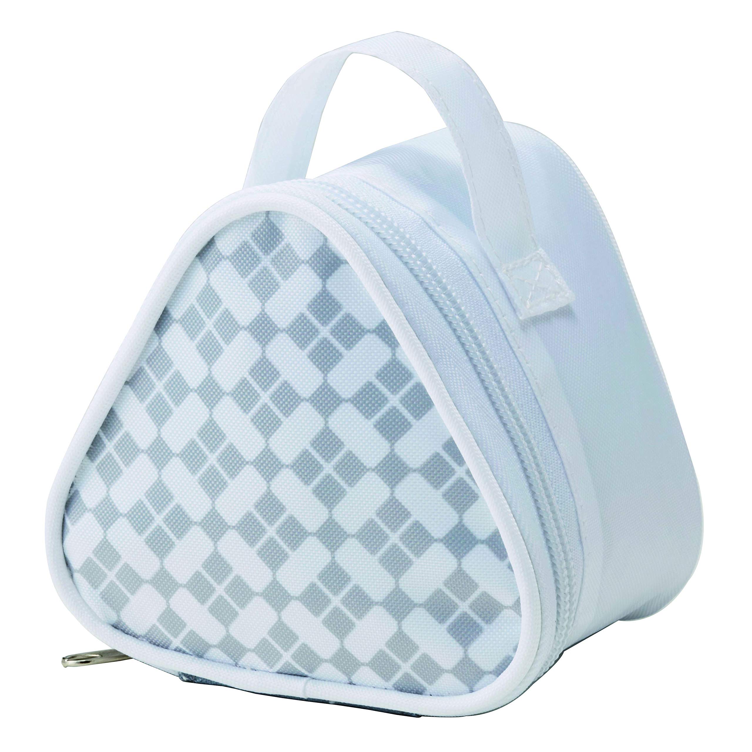 ◆商品名：トルネ おにぎり ケース ポーチ 保冷 お弁当 ランチ 2個用 10×8.5×10.5cm クールホワイト P-3441