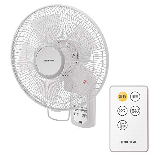 ◆商品名：【節電対策】 アイリスオーヤマ 扇風機 壁掛け 首振り 風量3段階 リモコン付 タイマー付 リズム風 快眠モード マイコン式 ホワイト WFC-3