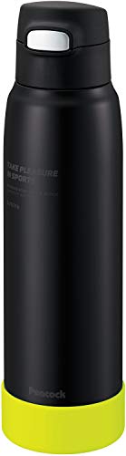 ◆商品名：ピーコック 水筒 ストロー 大容量 0.9L 保冷 スポーツ ドリンク 対応 ワンタッチ マグ ボトル ステンレス ブラック イエ ロー APA-R90 BY