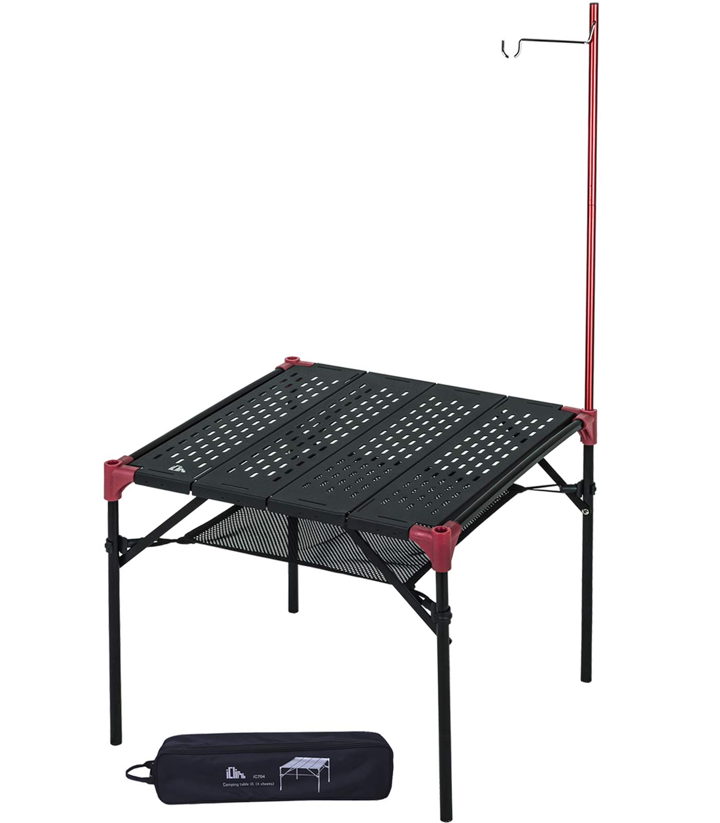 ◆商品名：i Climb アウトドア テーブル 無限連結拡大可能 大きいサイズ 天板 透かし 折り畳み コンパクト 超軽量 収納袋付き 携帯便利 アルミ キャ