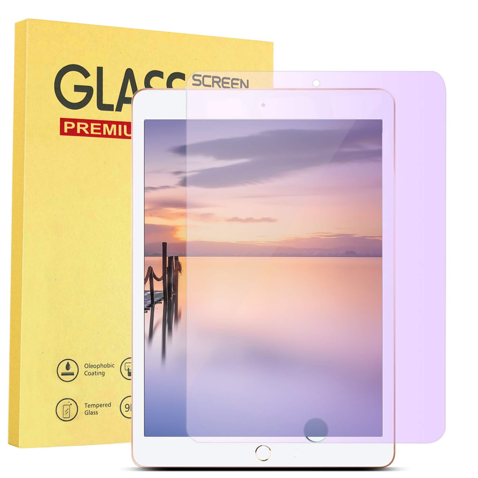 ◆商品名：【 ブルーライトカット】i Pad 9.7 フィルム(第6/5世代)Air2 / Air/The New i Pad 9.7インチブルーライトカット 0.3mm 強化 ガラス 液晶保