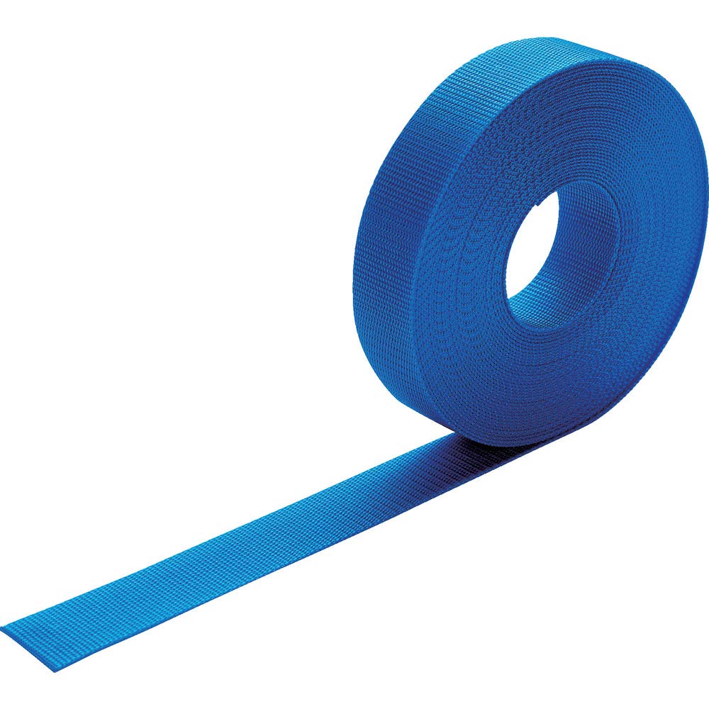 ◆商品名：TRUSCO(トラスコ) ナイロン平ベル 1.2t×20mm×5m 青 TNB205-B