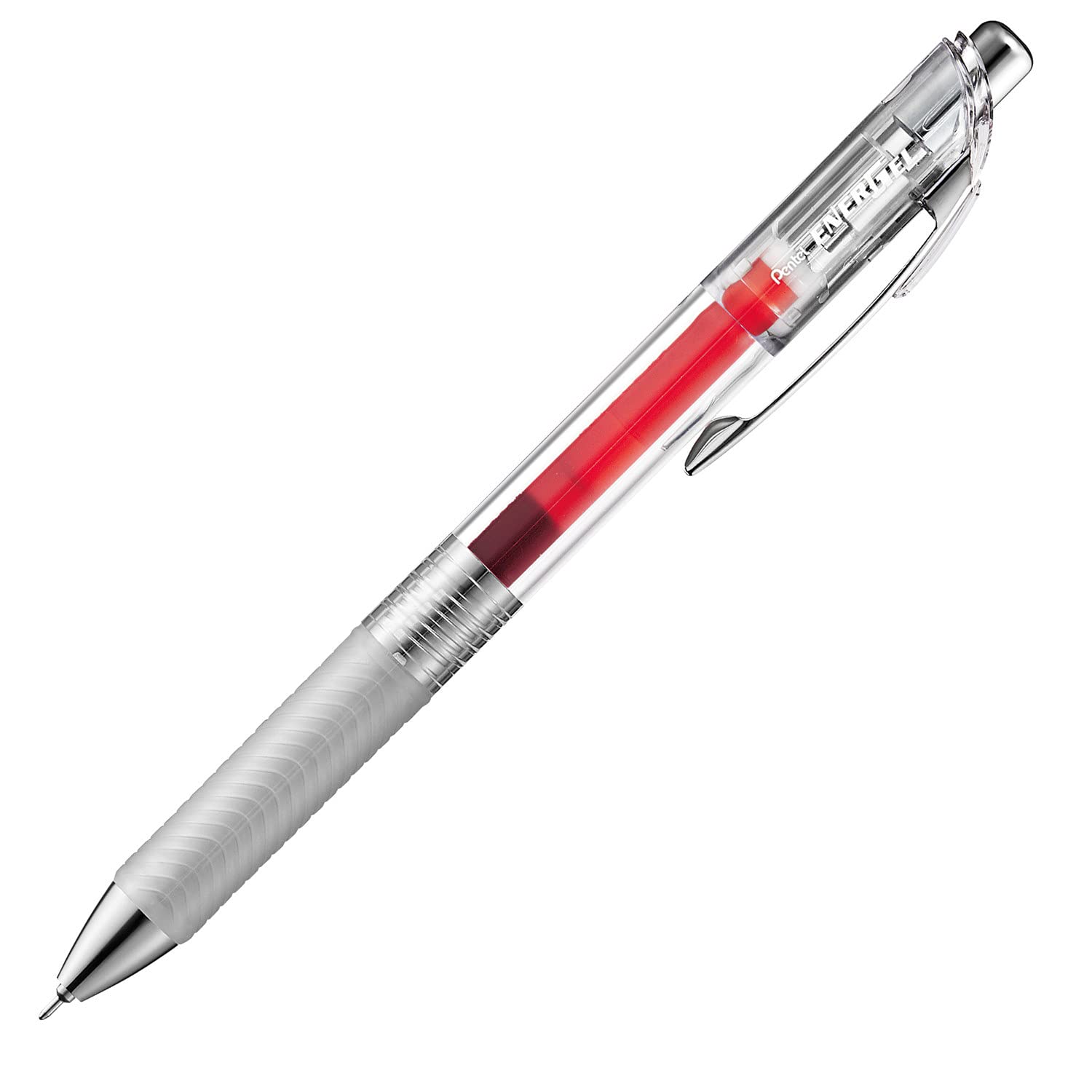 ◆商品名：ぺんてる ゲルインキボールペン エナージェルインフリー 0.4mm レッド 5本 XBLN74TL-B