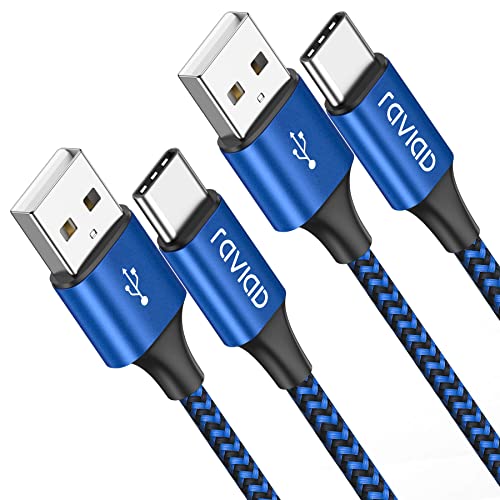 ◆商品名：RAVIAD USB Type C ケーブル【2m/2本セット】タイプ C ケーブル 3A QC3.0 急速充電 高速データ転送 高耐久ナイロン編み USB-A to USB-C G