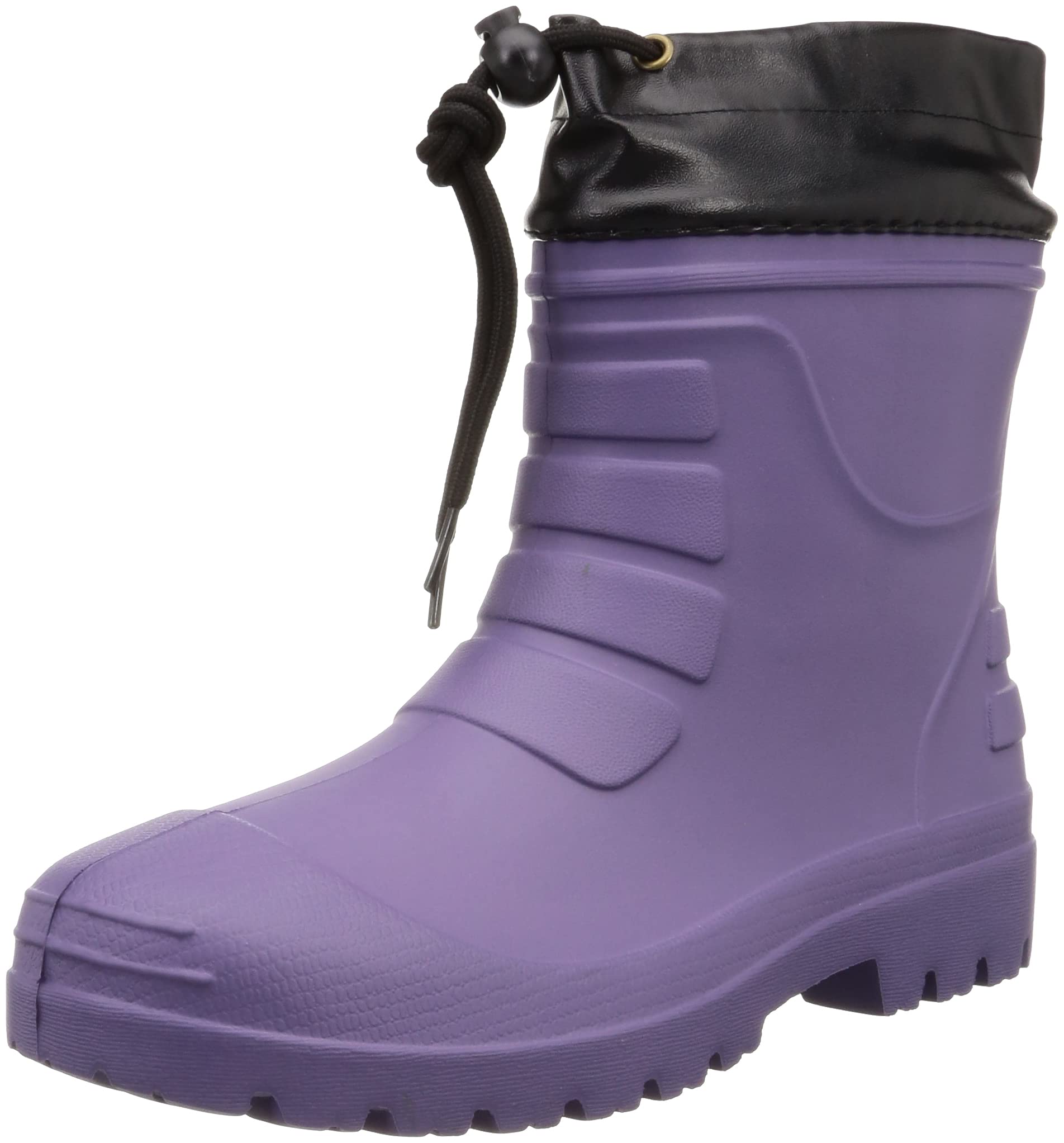 コーコス信岡 作業長靴 レインブーツ 超軽量 ショート丈 ハイブリッドEVA 男女兼用 ジプロア パープル medium