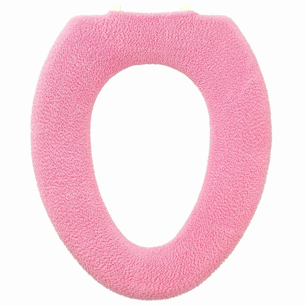 ◆商品名：オカ(OKA) やわらか便座カバー シーズ O型専用タイプ ピンク (トイレ便座 クッション やわらか 厚織 抗菌 防臭 ソフトホック)