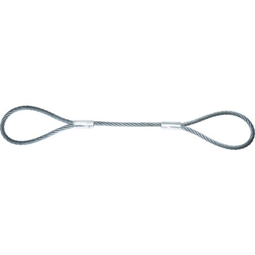 ◆商品名：TRUSCO(トラスコ) ワイヤーロープスリング Aタイプ アルミロック 18mm×3m TWAL-18S3 × 5 【ケース販売】