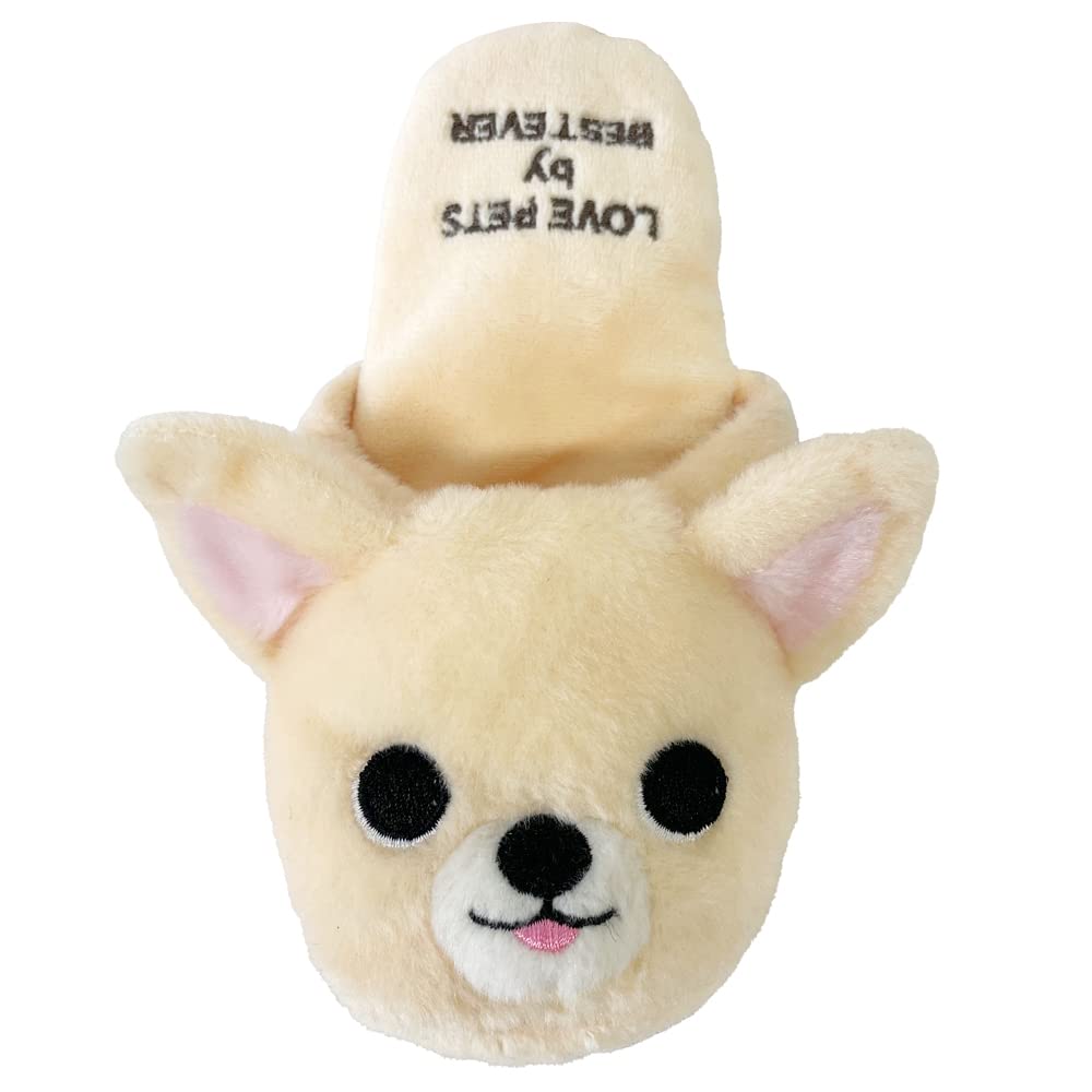 ◆商品名：【LOVE PETS by BESTEVER】スリッパ チワワ おやつポケット 犬 猫 おもちゃ ペットトイ 音が鳴る 一緒に遊ぶ Chihuahua ベストエバージャ