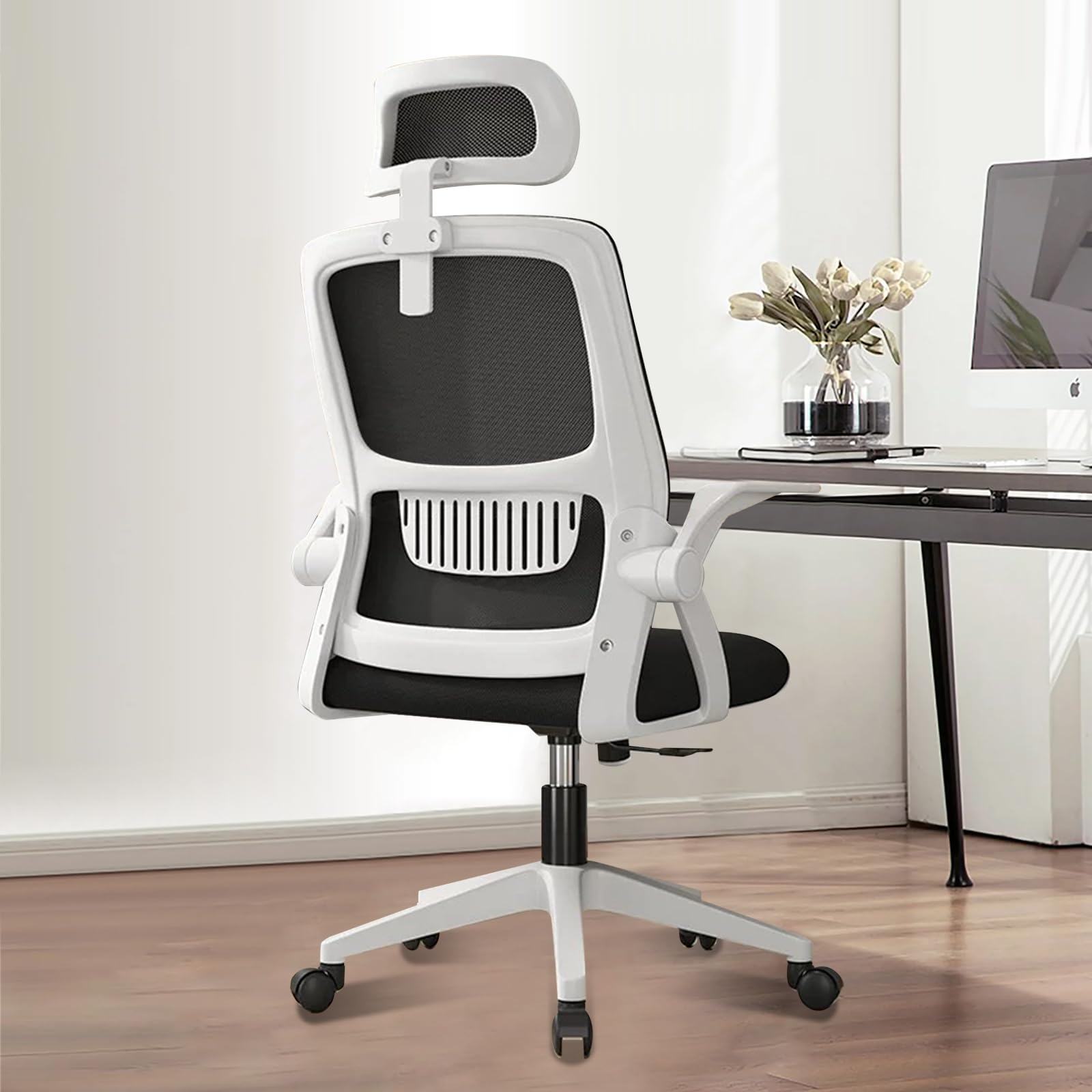 Supsea オフ ィスチェア 椅子 テレワーク 疲れない デスクチェア パソコンチェア ワークチェア おしゃれ 通気性 跳ね上げ式アームレスト