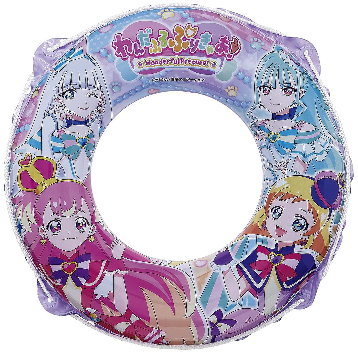 ◆商品名：イガラシ わんだふるぷりきゅあ! うきわ 60cm(ロープ付き) AFC-160V 膨らんだ状態のウキワの内周は約85~90cm