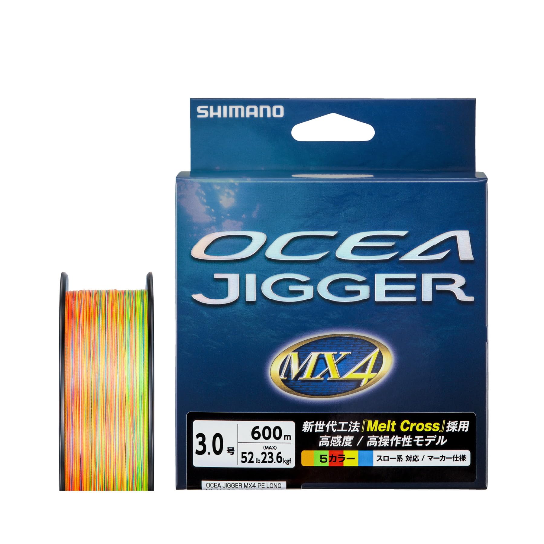 ◆商品名：シマノ(SHIMANO) PEライン オシアジガー MX4 PE PL-O94P 600m 3号 (52lb) マルチカラー