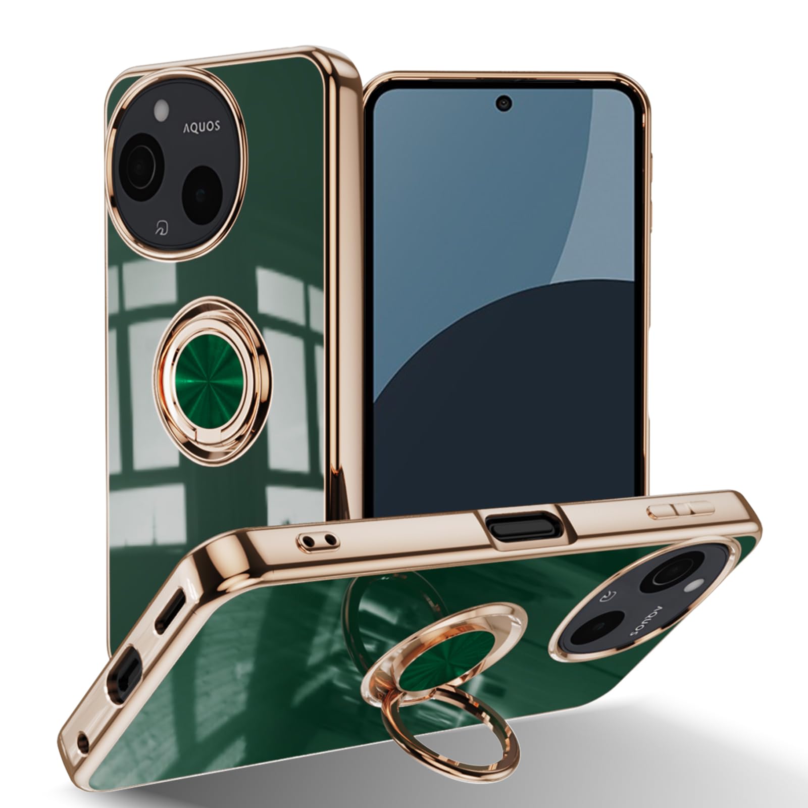 ◆商品名：Lu Fi Ya スマホケース AQUOS sense9 5G 用 SH-53E SHG14 ケース リング付き カバー TPU素材 スタンド機能 スマホケース 軽量 耐衝撃 薄